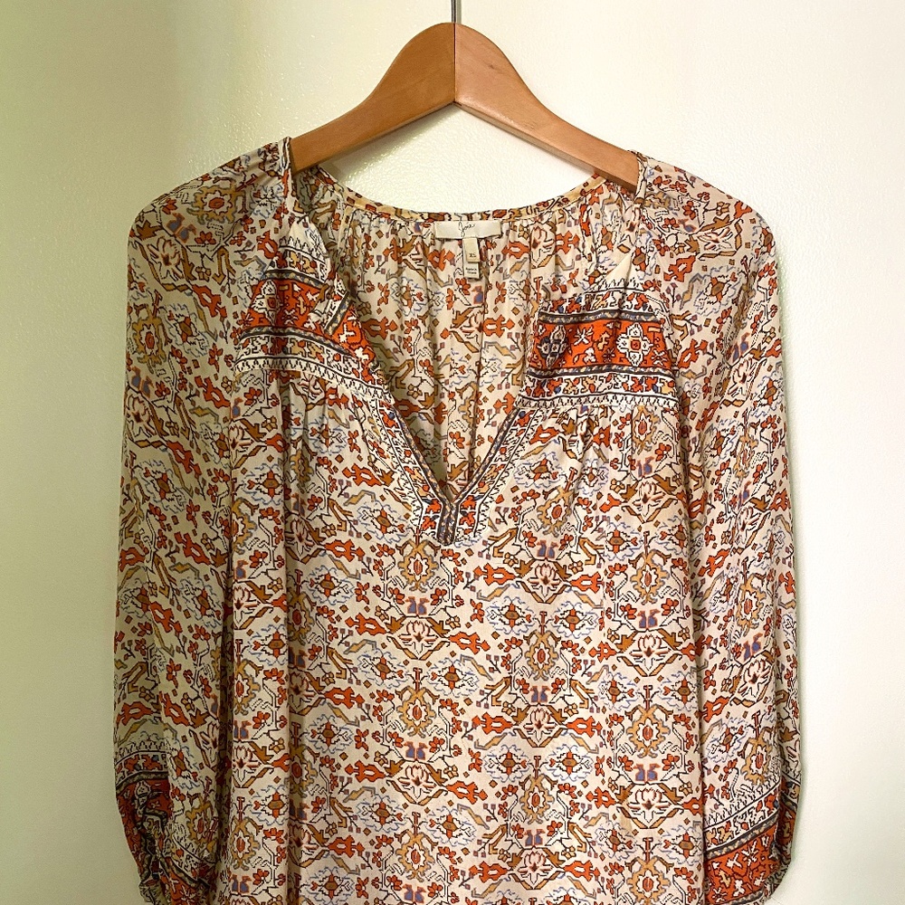 Joie silk peasant blouse